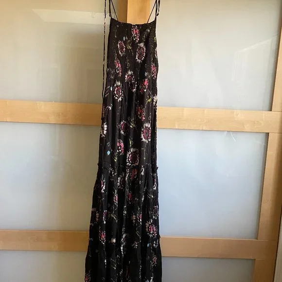 chinese dress ladies Casual Dresses for Women with Pocket 3/4 Bubble Sleeve Deep V-Neck Sunflower  Print Floor Length Colorful Maxi Dress with Belt at Amazon Women's Clothing  store